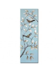 CUADRO PAJARO EN RAMA SET DE DOS 120x40 2