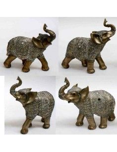 FIGURA DE ELEFANTE DORADO ENVEJ