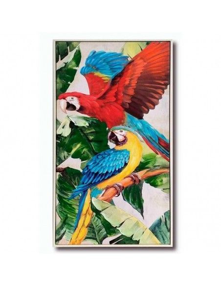 CUADRO LORO PAPAGAYO SET DE DOS 100x50