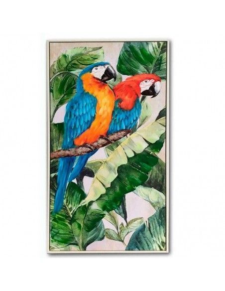 CUADRO LORO PAPAGAYO SET DE DOS 100x50