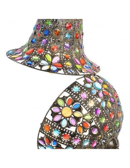 COLGANTE DE TECHO METAL Y VIDRIO MULTICOLOR 54x34
