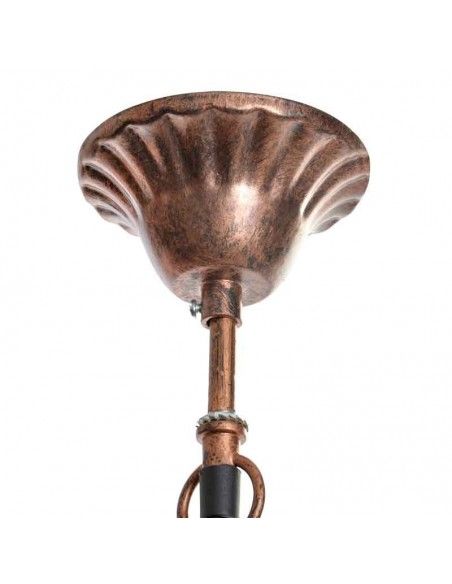 COLGANTE DE TECHO METAL Y VIDRIO MULTICOLOR 60x31