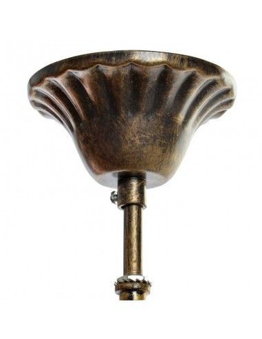 COLGANTE DE TECHO METAL Y VIDRIO MULTICOLOR 64x54