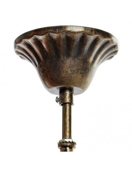 COLGANTE DE TECHO METAL Y VIDRIO MULTICOLOR 64x54