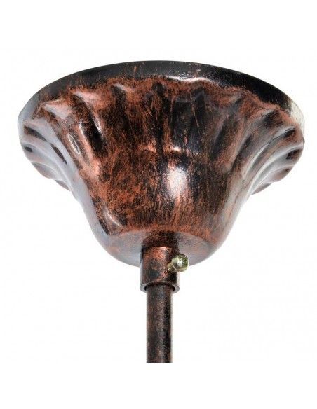 COLGANTE DE TECHO METAL Y VIDRIO MULTICOLOR 23.5x44
