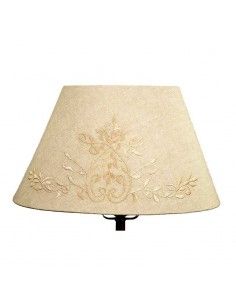 PANTALLA OVALADA BEIGE FLOR E14