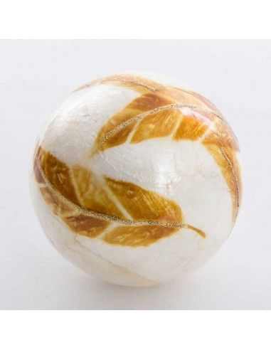 BOLA DE NACAR BLANCO - AMBAR 10 cm