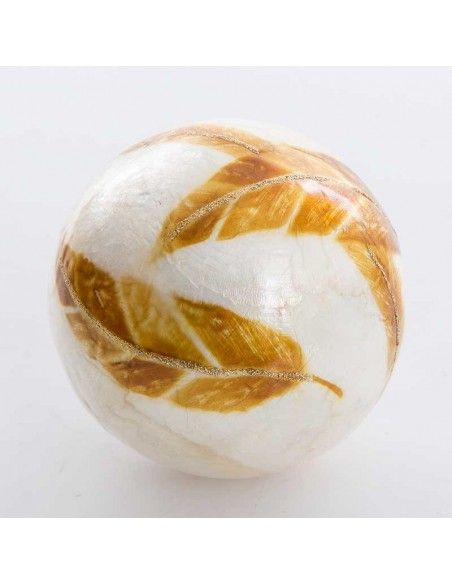 BOLA DE NACAR BLANCO - AMBAR 10 cm