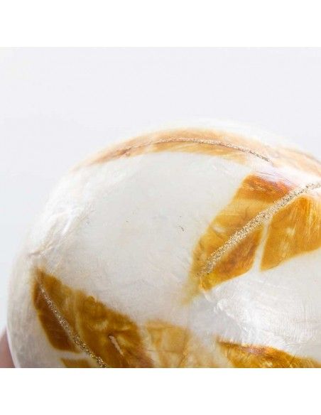 BOLA DE NACAR BLANCO - AMBAR 10 cm