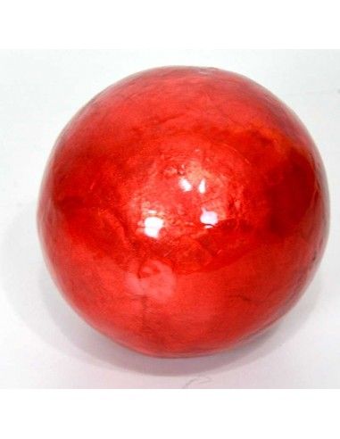 BOLA DE NACAR ROSA O ROJO 13 cm