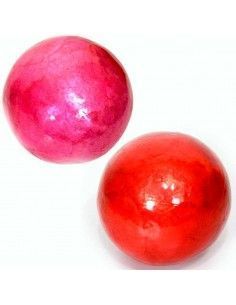 BOLA DE NACAR ROSA O ROJO 13 cm