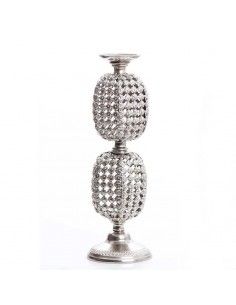CANDELABRO METAL PLATA 64x16 2