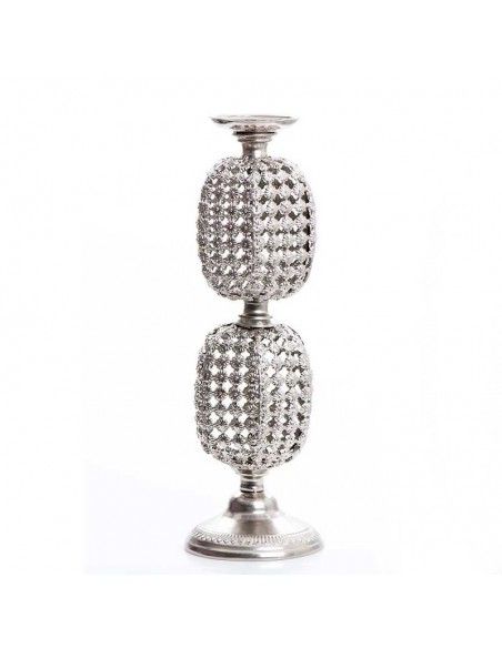 CANDELABRO METAL PLATA 64x16