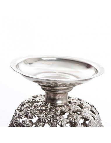 CANDELABRO METAL PLATA 64x16