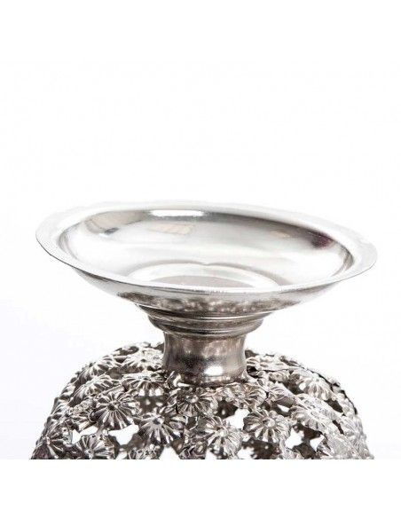 CANDELABRO METAL PLATA 64x16