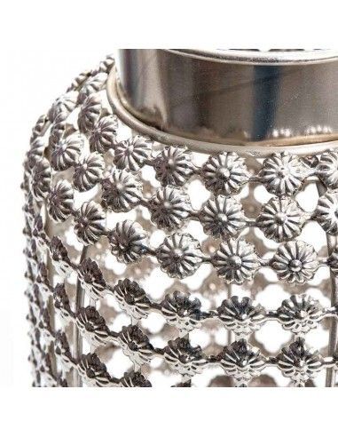 CANDELABRO METAL PLATA 64x16