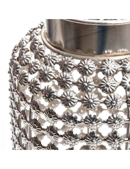CANDELABRO METAL PLATA 64x16