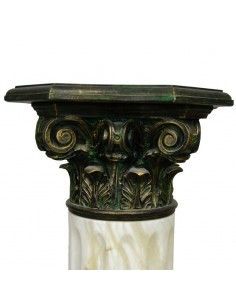 COLUMNA DE ALABASTRO VERDE Y BLANCO 2