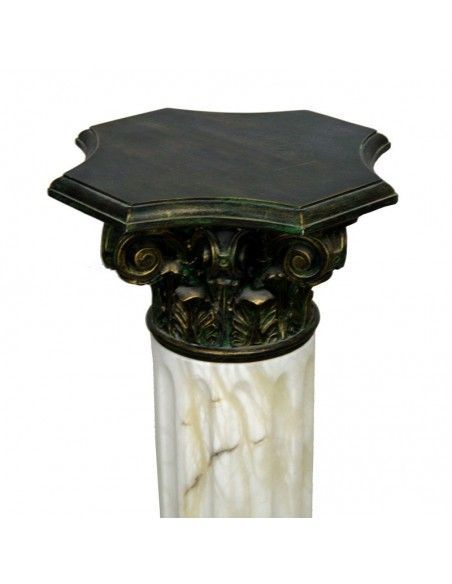 COLUMNA DE ALABASTRO VERDE Y BLANCO