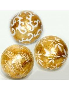 BOLA DE NACAR BLANCO-AMBAR 8 cm o 10 cm