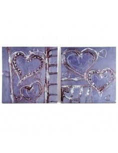 CUADRO CORAZON SET DE DOS 60x60