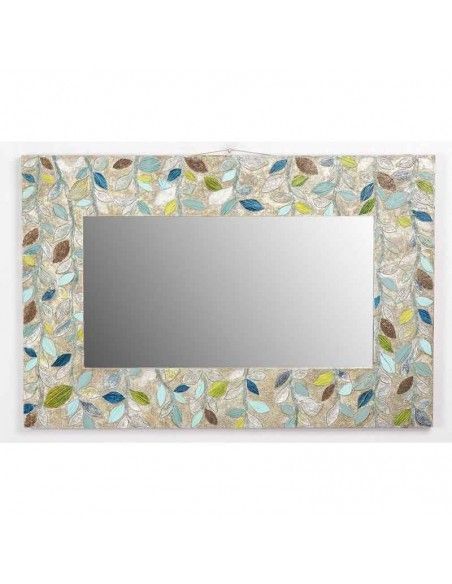 ESPEJO MDF HOJAS VINTAGE 122x81