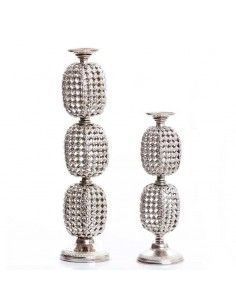 CANDELABRO METAL PLATA 64x16