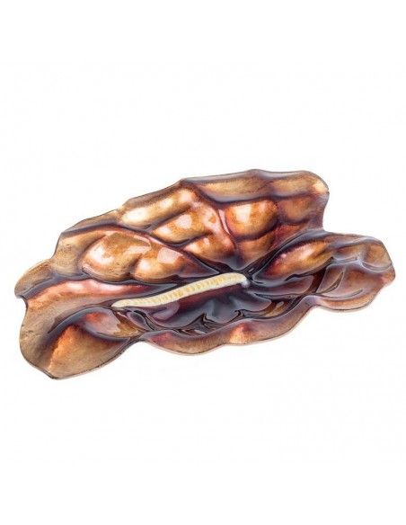 CENTRO DE MESA DE CRISTAL HOJA 53x36.5