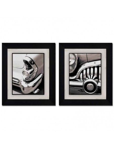 CUADRO FRONTAL COCHE SET DE DOS 63x53