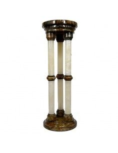 COLUMNA ROMANA DE ALABASTRO VERDE - BLANCO 82x28