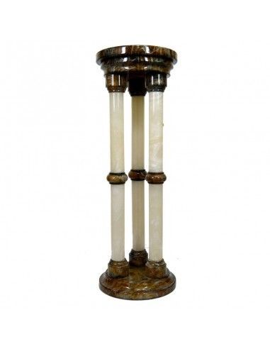 COLUMNA ROMANA DE ALABASTRO VERDE - BLANCO 82x28