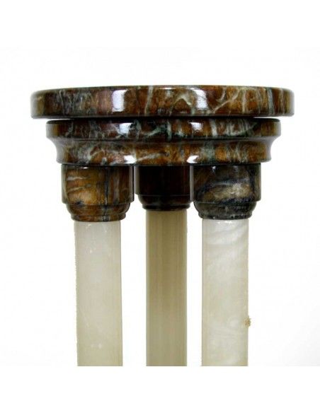COLUMNA ROMANA DE ALABASTRO VERDE - BLANCO 82x28