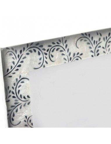 PORTAFOTO NACAR BLANCO - GRIS 15x20 o 20x25