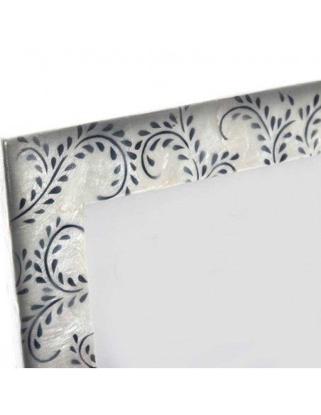 PORTAFOTO NACAR BLANCO - GRIS 15x20 o 20x25
