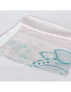 CAMINO DE MESA BEIGE-VERDE 50x150