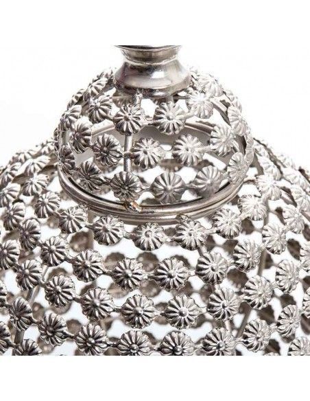 CANDELABRO METAL PLATA 31x20
