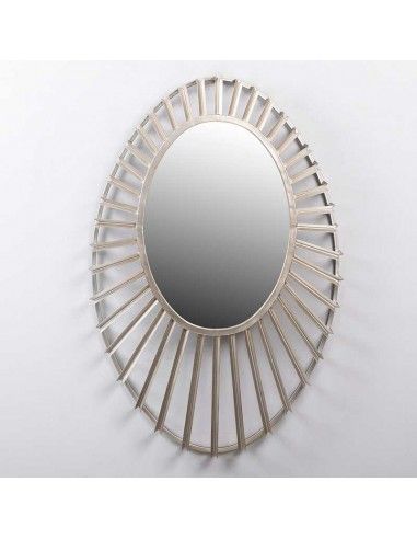 ESPEJO DE METAL GRIS 111x73