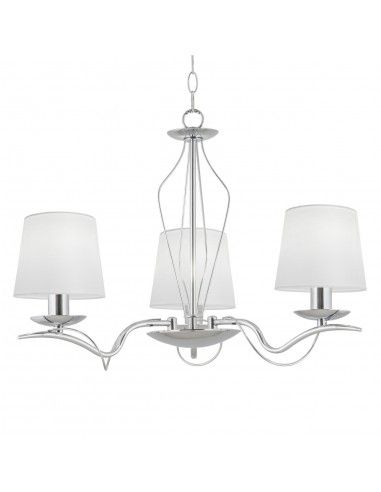 LAMPARA DE TECHO NANCY CROMO 3 LUCES