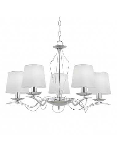 LAMPARA DE TECHO NANCY CROMO 5 LUCES