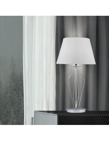 LAMPARA DE SOBREMESA NANCY CROMO 49x25