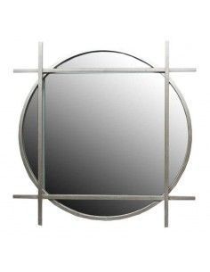 ESPEJO DE METAL GRIS 97x97