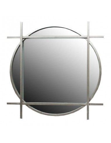 ESPEJO DE METAL GRIS 97x97