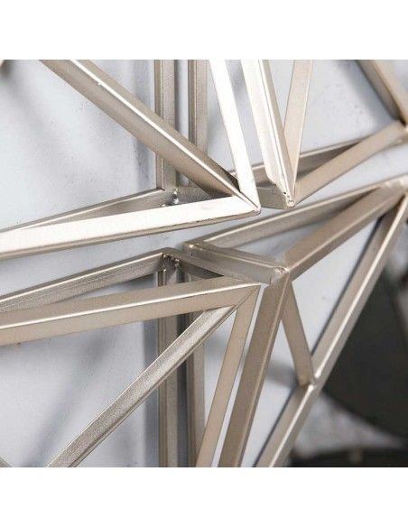 ESPEJO DE METAL PLATA MODERNO 82x82