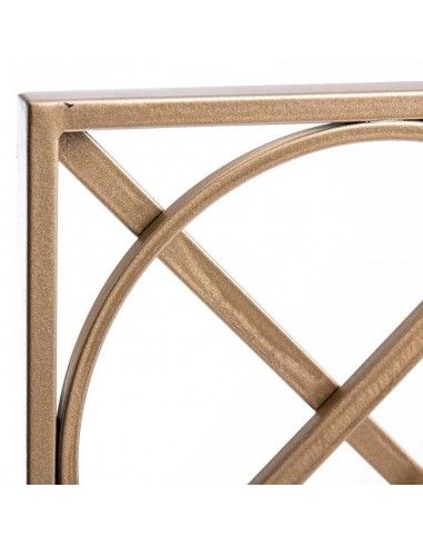 ESPEJO FLOR CHAMPAGNE 46x46