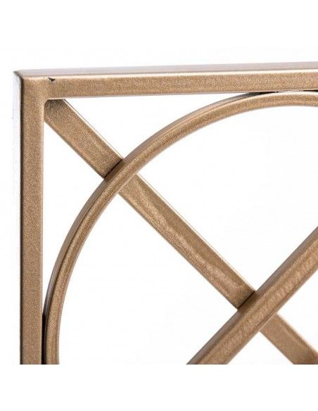 ESPEJO FLOR CHAMPAGNE 46x46