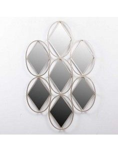 ESPEJO DE METAL COLOR CHAMPAGNE 87x55