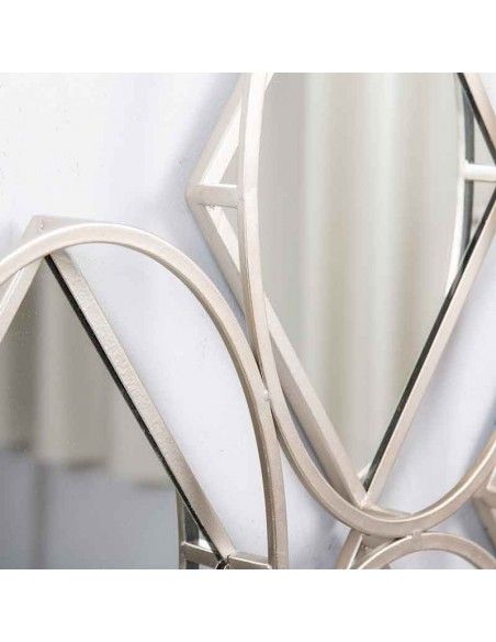 ESPEJO DE METAL COLOR CHAMPAGNE 87x55