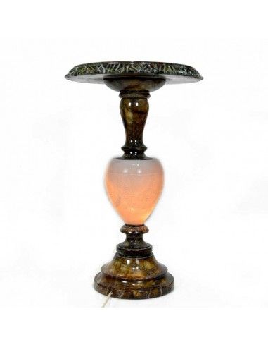 COLUMNA - MESA DE ALABASTRO CON LUZ 61x37