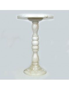 COLUMNA - MESA DE ALABASTRO BLANCO 53x34