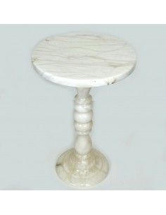 COLUMNA - MESA DE ALABASTRO BLANCO 53x34 2